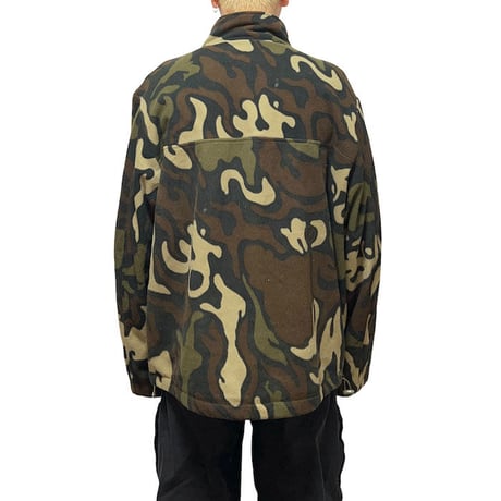 【USED】90'S MAHARISHI CAMO HALF ZIP FLEECE PULLOVER