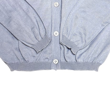 【USED】2010's JIL SANDER Cashmere Silk Knit Cardigan Light Blue