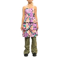 【USED】 80'S-90'S Young Hawaii FOR LIBERTY HOUSE FLORAL DRESS