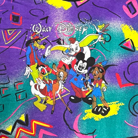 【USED】80's Unofficial Disney Pop-Punk Graffiti T -shirt Made in Germany