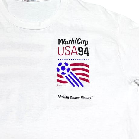 【USED】90'S WORLD CUP USA 94 "Making Soccer History" T-SHIRT