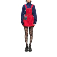 【USED】80's ONO eno ENGLAND OVERALL SKIRT RED