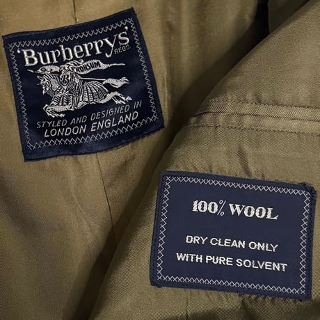 【USED】80's Burberrys’ Wool Check Balmacaan Coat