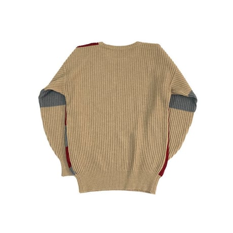 【USED】70'S GIVENCHY GEOMETRIC KNIT SWEATER