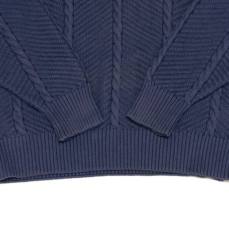 【USED】80's Salvatore Ferragamo COTTON KNIT SWEATER