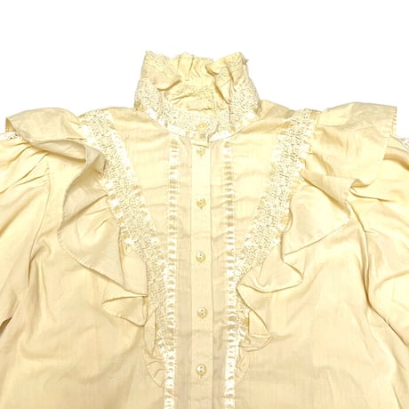 【USED】70'S-80'S PUFF SHOULDER VICTORIAN BLOUSE