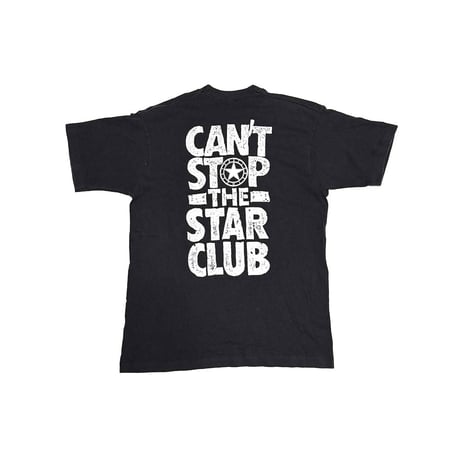【USED】90's THE STAR CLUB “CAN’T STOP THE STAR CLUB” Punk T-shirt Black