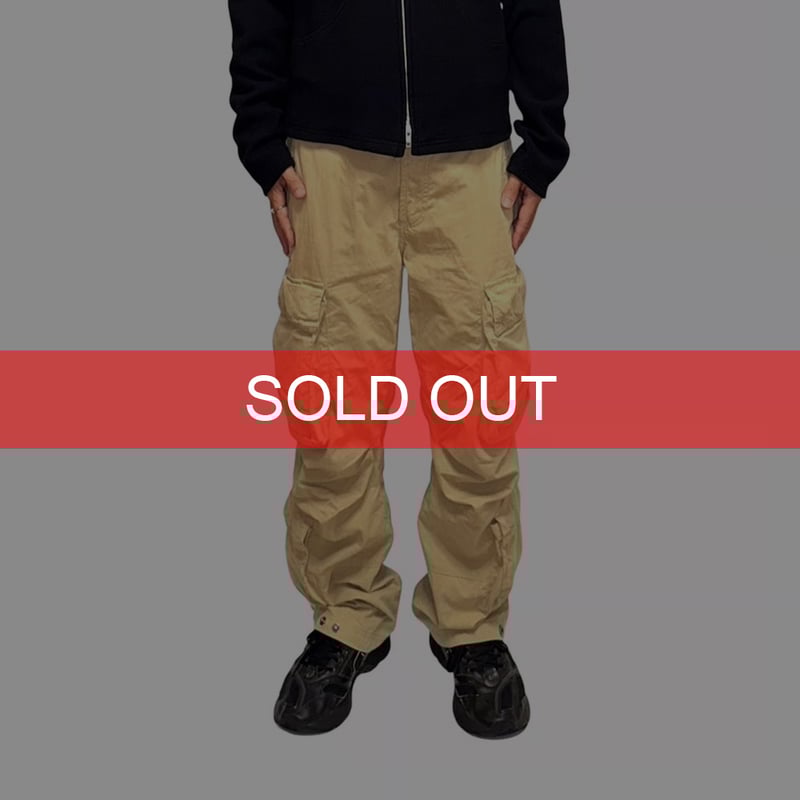 00's vintage ALPHA 極太 ギミックカーゴパンツ ベージュ ロカウェア 00s ギミック カーゴ パンツ ストリート hiphop 極太