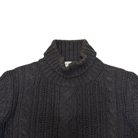 【USED】90's-00's L.L.Bean HIGH-NECK CABLE×RIB KNIT SWEATER