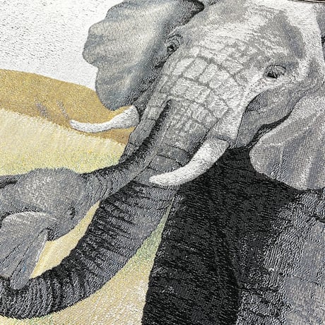 【USED】90'S AFRICAN ELEPHANT WOVEN BLANKET