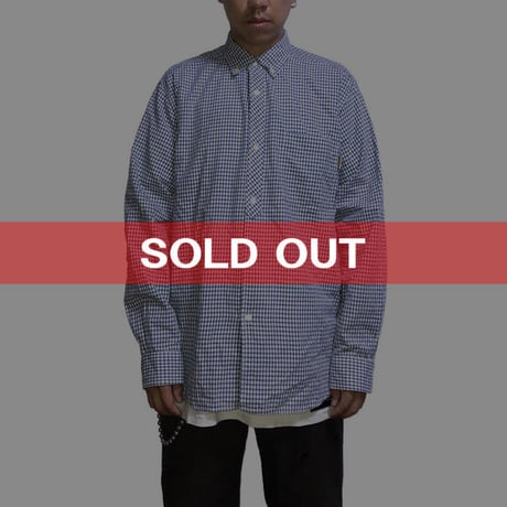 【USED】90'S  STUSSY CHECK B.D SHIRT