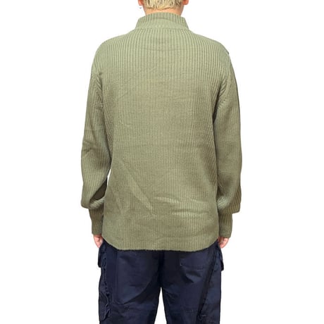 【USED】00'S UMBRO HI-NECK RIB KNIT SWEATER