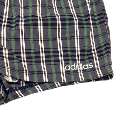 【USED】80's adidas RUNNING SHORTS CHECK MADE IN ITALY