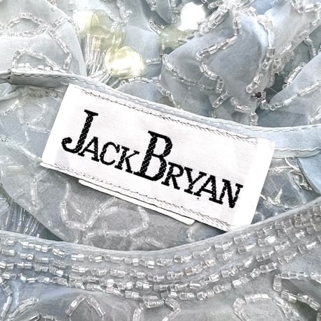 【USED】80's JACK BRYAN BEAD AND SEQUIN DECORATION ROMANTIC TOP