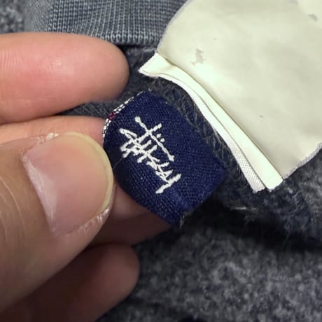【USED】90's-00's STUSSY Pigment Dyed Sweatshirt Fade Grey