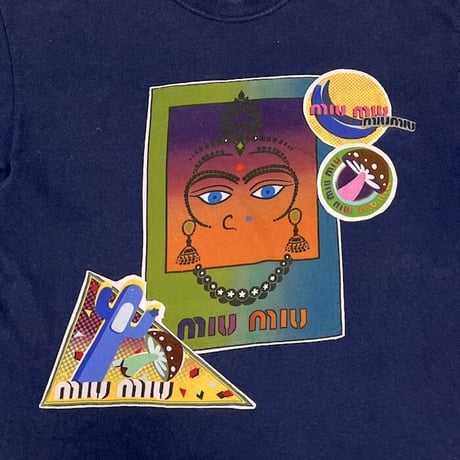 【USED】00'S MIU MIU PATCHWORK DESIGN T-SHIRT