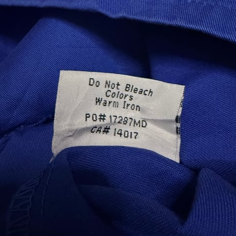 【USED】00's “APPLE PIE bakery cafe” Blue Double Breasted Chef Jacket
