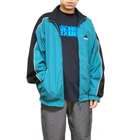 【USED】00'S ADIDAS PERFORMANCE LOGO JACKET EMERALD GREEN