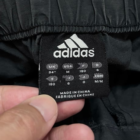 【USED】00's adidas COTTON NYLON CROPPED TRACK PANTS