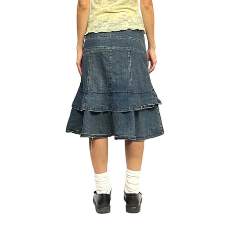 【USED】00's JON DENIM TIERED SKIRT