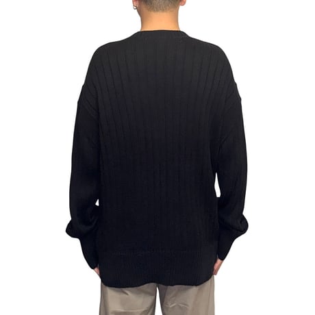 【USED】90's GUESS JEANS Ribbed Cotton V-Neck Knit with Pocket