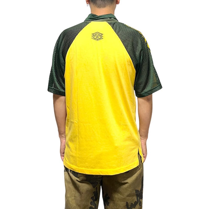 USED】90'S OLD UMBRO BRAZILIAN COLOR FOOTBALL T USED】90'S OLD UMBRO BRAZILIAN COLOR FOOTBALL T