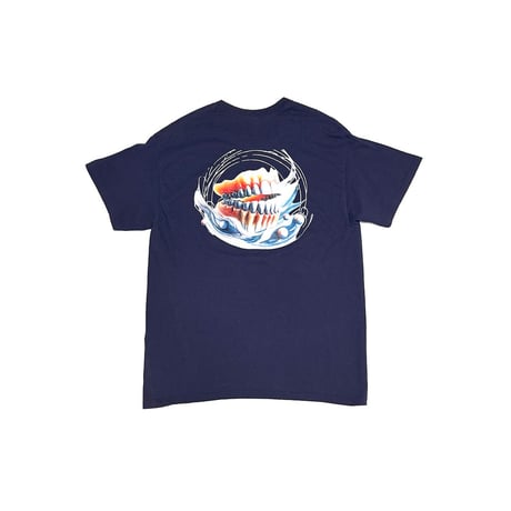 【USED】00's AFFORDABLE CARE HUB Trippy Denture Art T-shirt