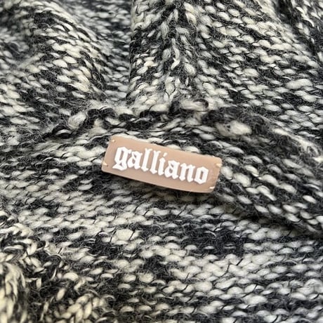 【USED】00'S JOHN GALIANO WOOL KNIT PARKA