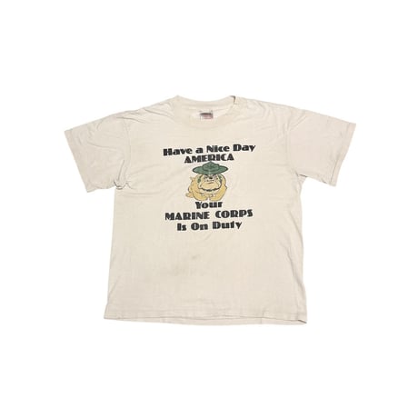 【USED】90's Have a Nice Day AMERICA BULLDOG T-SHIRT