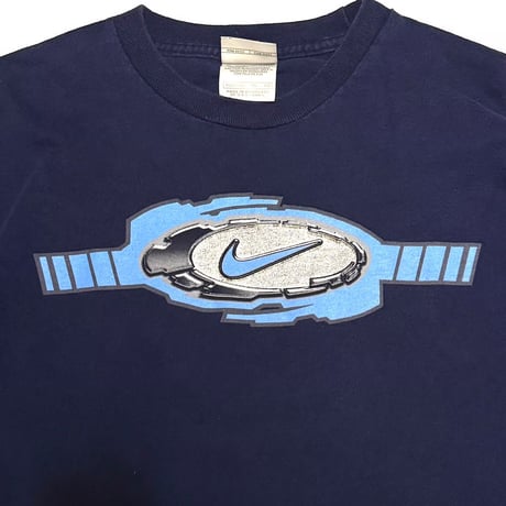 【USED】00's NIKE Tech Graphic Long Sleeve T-shirt Navy