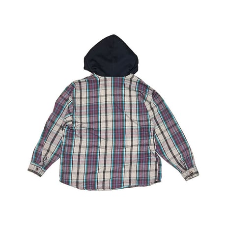 【USED】90'S STREET CULTURE CHECK SHIRT with HOOD