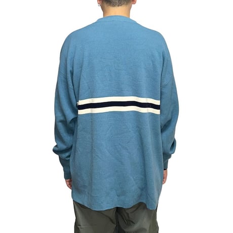 【USED】90's STUSSY LINE COTTON KNIT SWEATER MADE IN AUSTRALIA