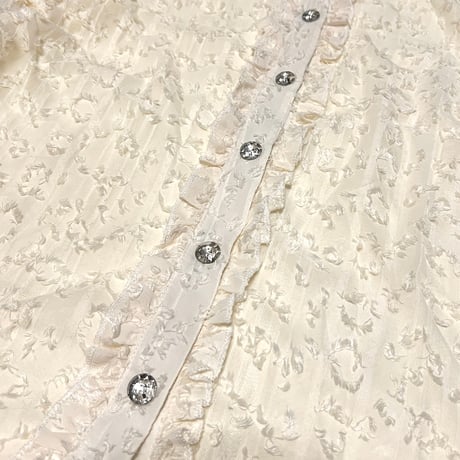 【USED】00's BIJOU BUTTON BLOUSE