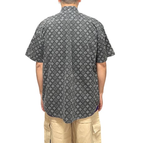 【USED】90’S STUSSY MONOGRAM S/S B.D SHIRT