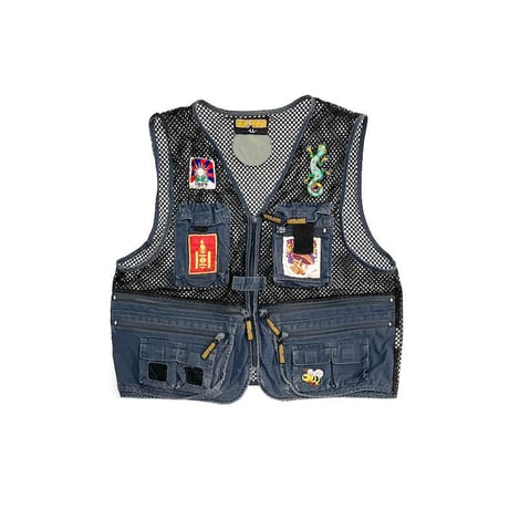 【USED】90'S BIG RUN PSYCHEDELIC PATCH CUSTOMS VEST