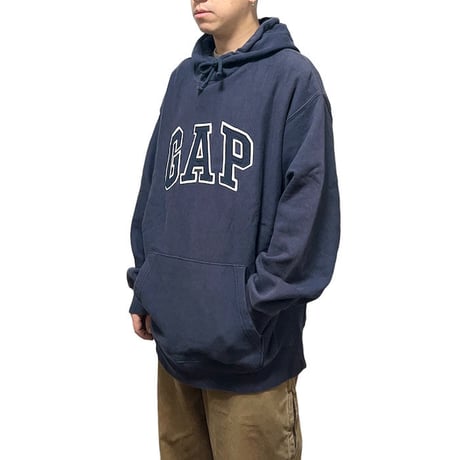 【USED】90'S-00'S OLD GAP REVERSE WEAVE TYPE LOGO PARKA
