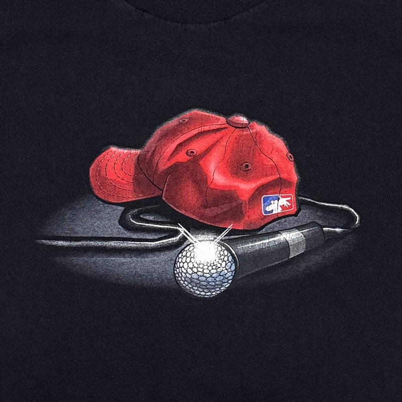 USED】00's Limp Bizkit Red Cap & Mic T-shirt |