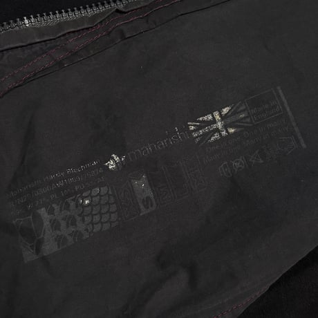 【USED】Maharishi 00AW Articulated Sleeve Wool Biker Jacket Black