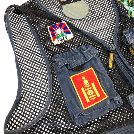 【USED】90'S BIG RUN PSYCHEDELIC PATCH CUSTOMS VEST