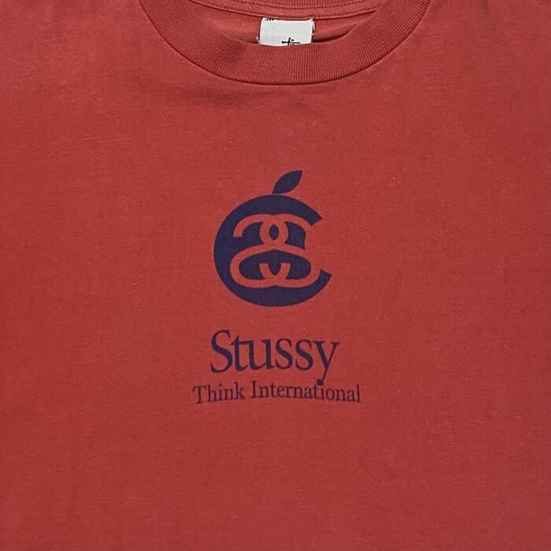 USED】90'S STUSSY APPLE LOGO T-SHIRT | KONBINI