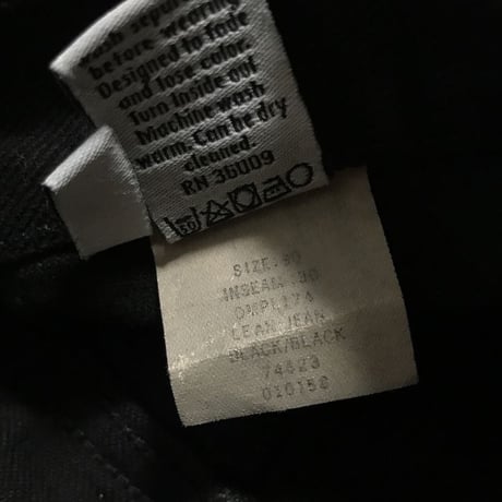 【USED】90'S CK CALVIN KLEIN JEANS BLACK DENIM PANTS