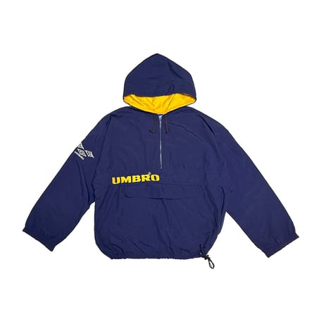 【USED】90's UMBRO Oversized Football Anorak Jacket Navy
