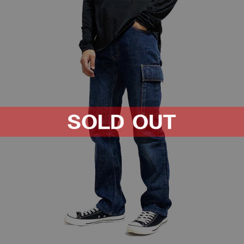 HELMUT LANG 本人期 CARGO POCKET JEANS Helmut Lang 2004 3D holster cargo pockets raw denim jeans
