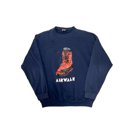 【USED】80'S-90'S OLD AIRWALK BOOTS PRINT SWEATSHIRT