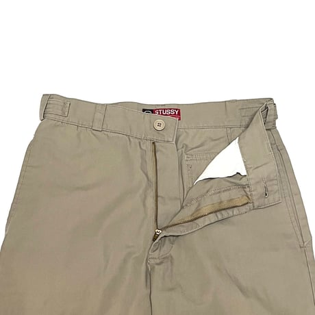 【USED】00's STUSSY WORK TROUSERS BEIGE MADE IN USA