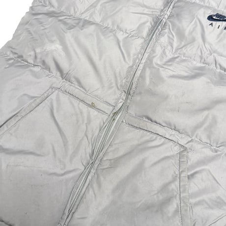 【USED】00's EURO NIKE AIR Silver Down & Feather Puffer Vest