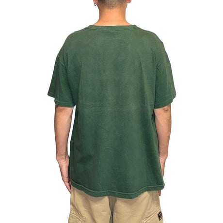 【USED】80's-90's AIRWALK ID Bracelet Logo T-Shirt Faded Green