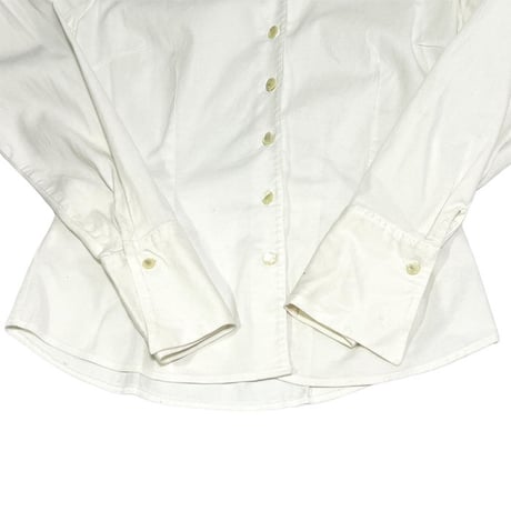 【USED】90'S ANNE FONTAINE OPEN COLLAR BLOUSE