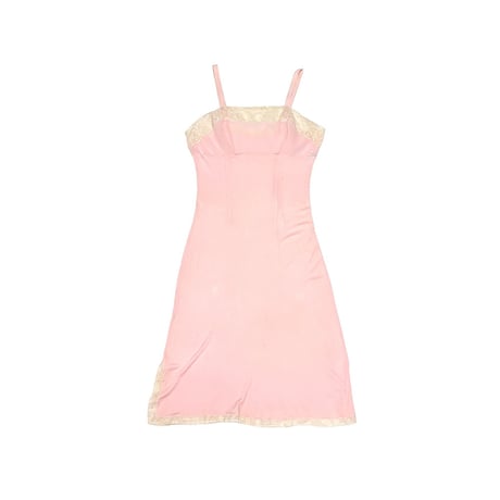 【USED】60's LINGERIE SLIP DRESS BABY PINK