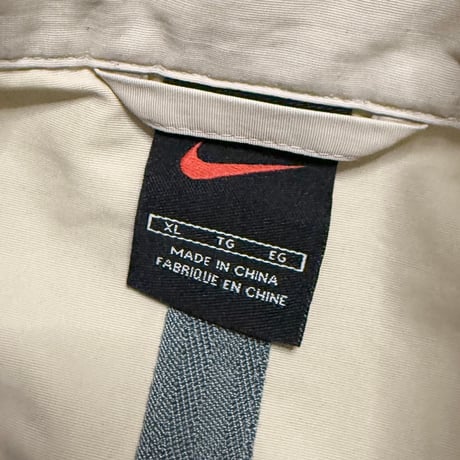 【USED】90's-00's NIKE Double Zip Minimal Utility Jacket Light Beige